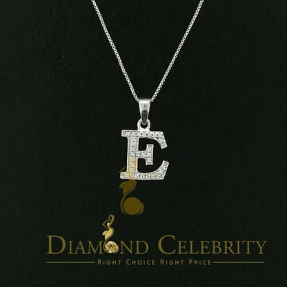 DiamondCelebritees Attractive Sterling SilverAll Alphabet Letter White Pendant with Cubic Zirconia