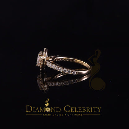 King Of Blings  10K Yellow Gold 3.00CT VVS' 'FL' D clr Round Moissonite Womens Ring S/7
