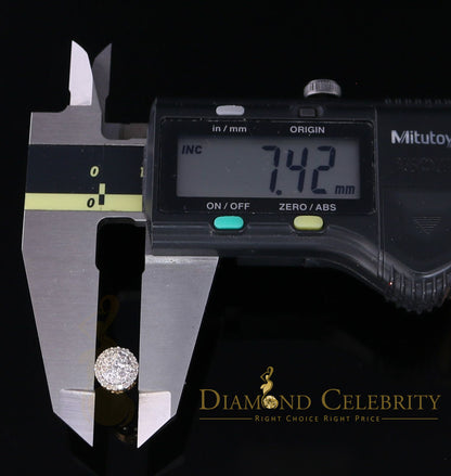 DiamondCelebritees Men's/Women's 10K Real Yellow Gold Real Diamond 0.50CT Stud Round Earring