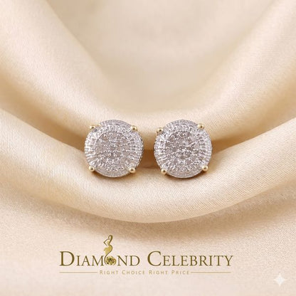 DiamondCelebritees 925 Sterling Silver 0.10ct Diamond For Women's & Men's White Stud Round Earring