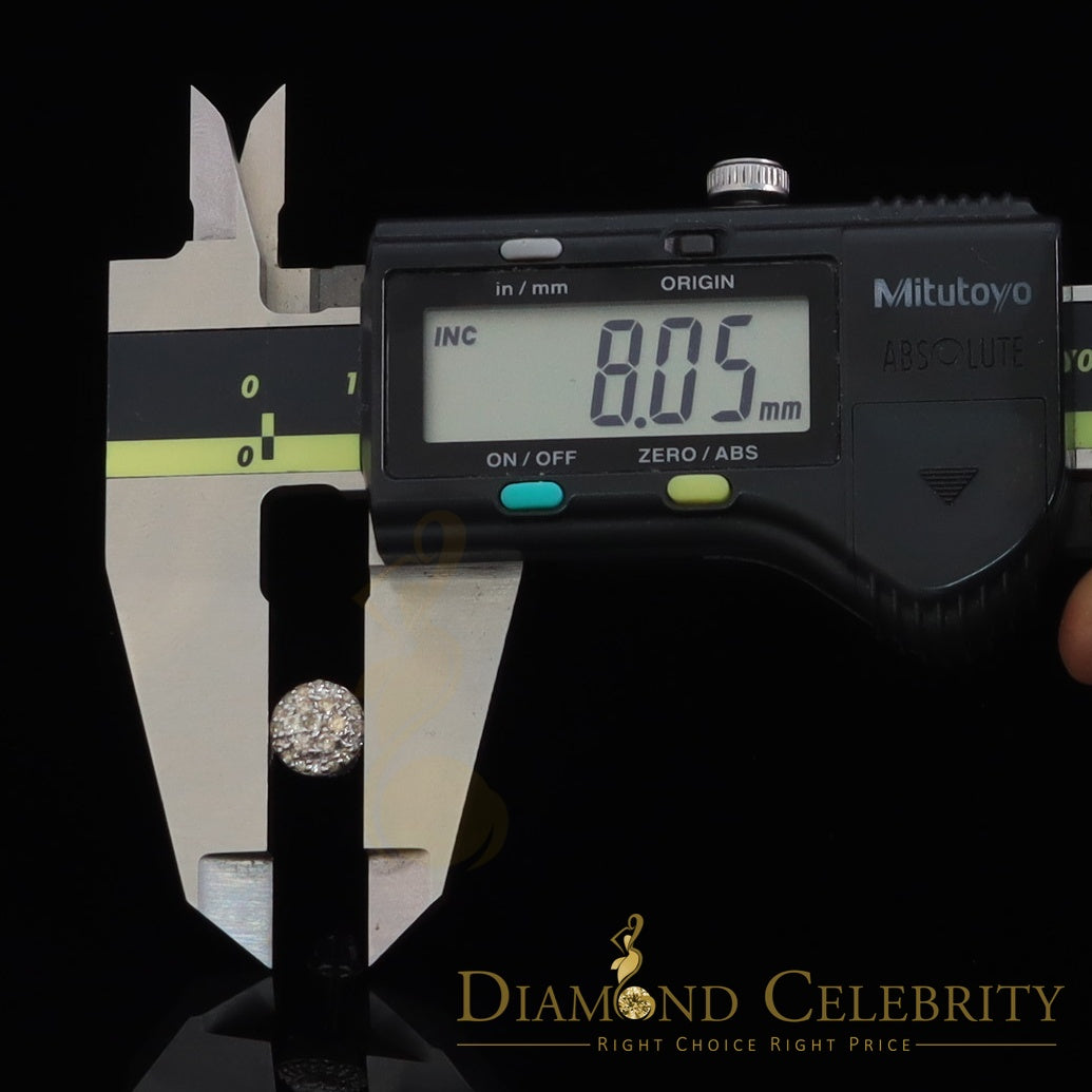 DiamondCelebritees 10K Real White Gold Real Diamond 0.55CT Men's/Women's Stud Round Earring