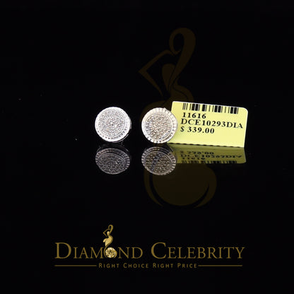 DiamondCelebritees 925 Sterling Silver 0.20 ct Diamond For Ladies & Men's White Stud Round Earrings