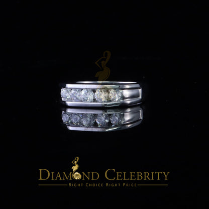 DiamondCelebritees  Sterling Silver 925 White 1.0ct Cubic Zirconia Men's Ring Size 11