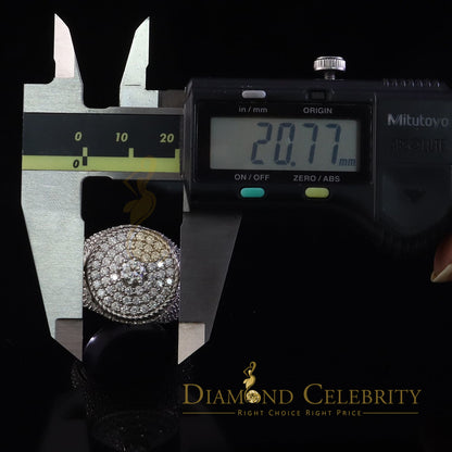 DiamondCelebritees 925 Silver White 6.00ct VVS 'D' Moissanite Stone Round Rings SZ 10 for Men's
