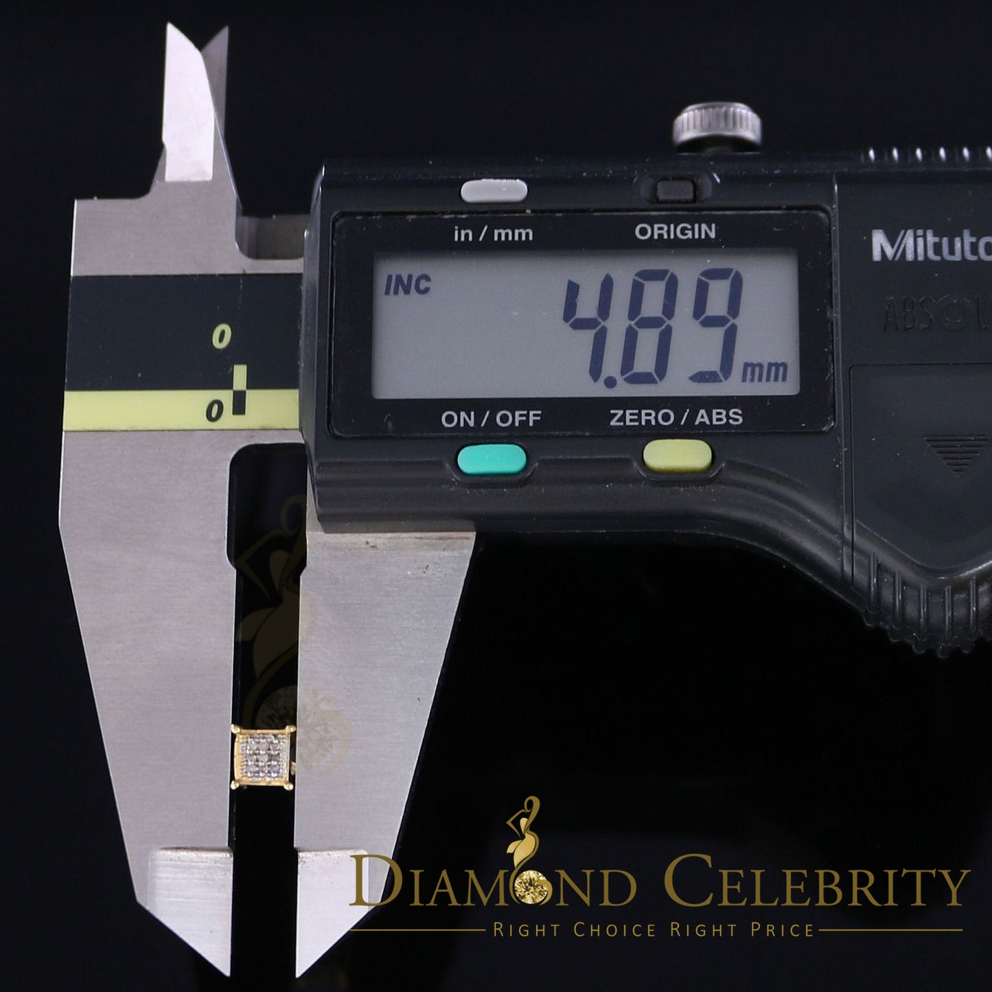 DiamondCelebritees 0.05ct Diamond Collection Yellow 925 Sterling Silver Women & Men Square Earrings