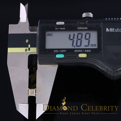 DiamondCelebritees 0.05ct Diamond Collection Yellow 925 Sterling Silver Women & Men Square Earrings