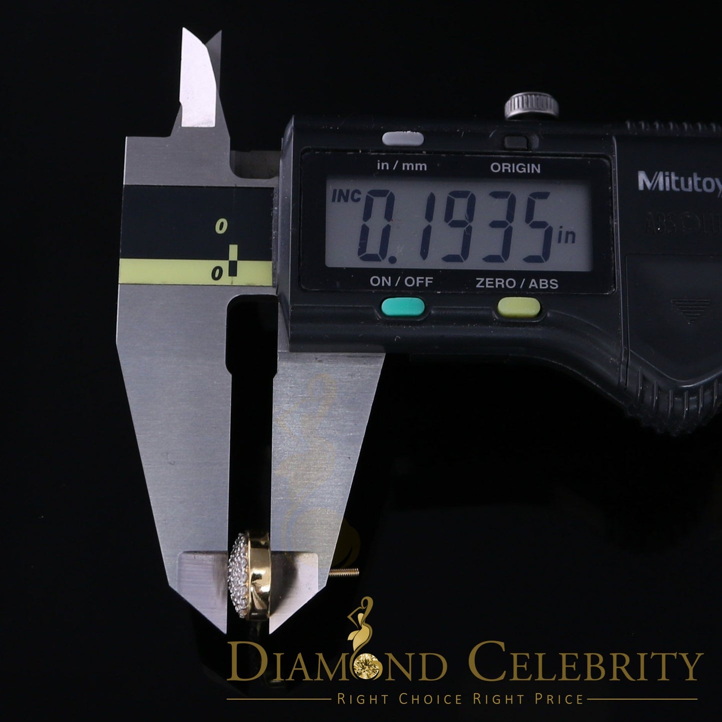 DiamondCelebritees 10K Real Yellow Gold Real Diamond 0.75CT Men's/Women's Stud Round Earring