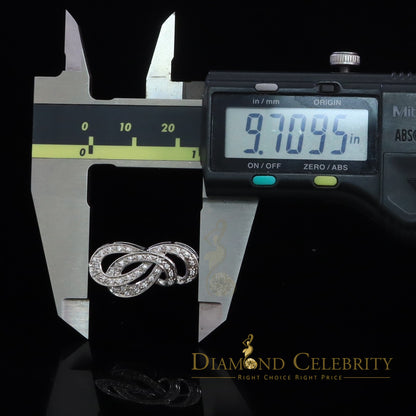 DiamondCelebritees White Sterling Silver Pendant with Charming FASHION Shape 0.28ct Cubic Zirconia