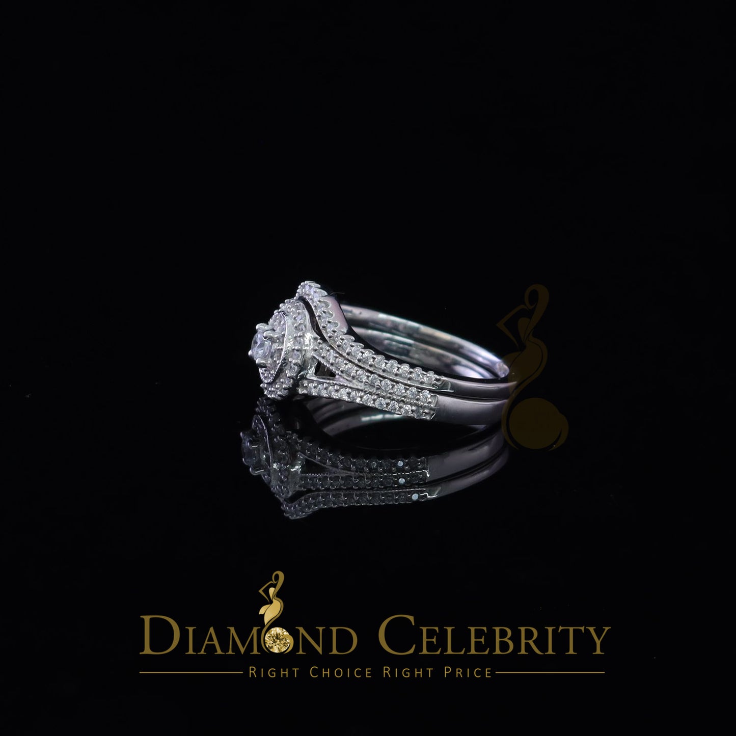 DiamondCelebritees 1.20CT Wedding White Ring For Women 925 Sterling Silver Cubic Zirconia Size 7