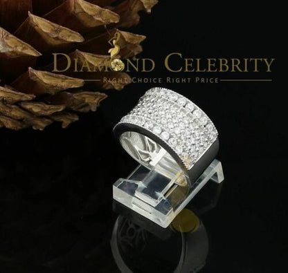 DiamondCelebritees White Cubic Zirconia 2.20ct Hip Hop Rapper Engagement Ring For Ledies Size 8