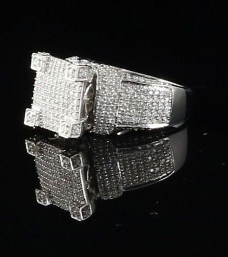 DiamondCelebritees 3.25ct Cubic Zirconia White 925 Silver Square Womens Engagement Ring Size 8