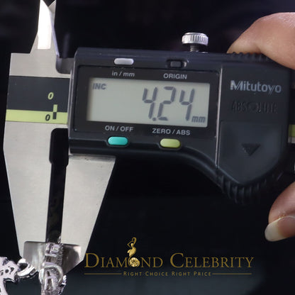 Diamondcelebritees  925 D'Moissanite Silver 8.00CT White Victoria Cross Infinity Bracelet Men/Women