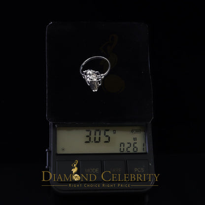 DiamondCelebritees Religious White 925 Sterling Silver St. Jude Women's Ring Size 9.5