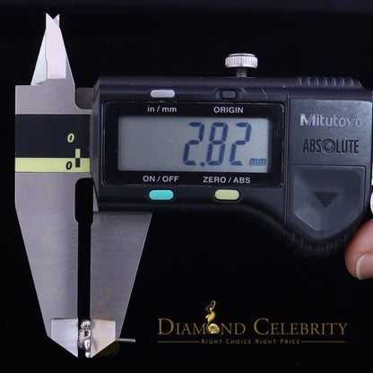 DiamondCelebritees  Women's 0.14ct Cubic Zirconia Turtle Stud Earrings White 925 Sterling Silver