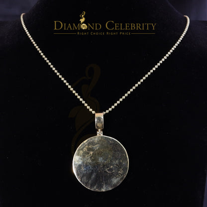 Diamondcelebritees Lucky 2.00ct Real Moissanite Yellow 925 Silver 777 W/Dice Horse Shoes Pendant