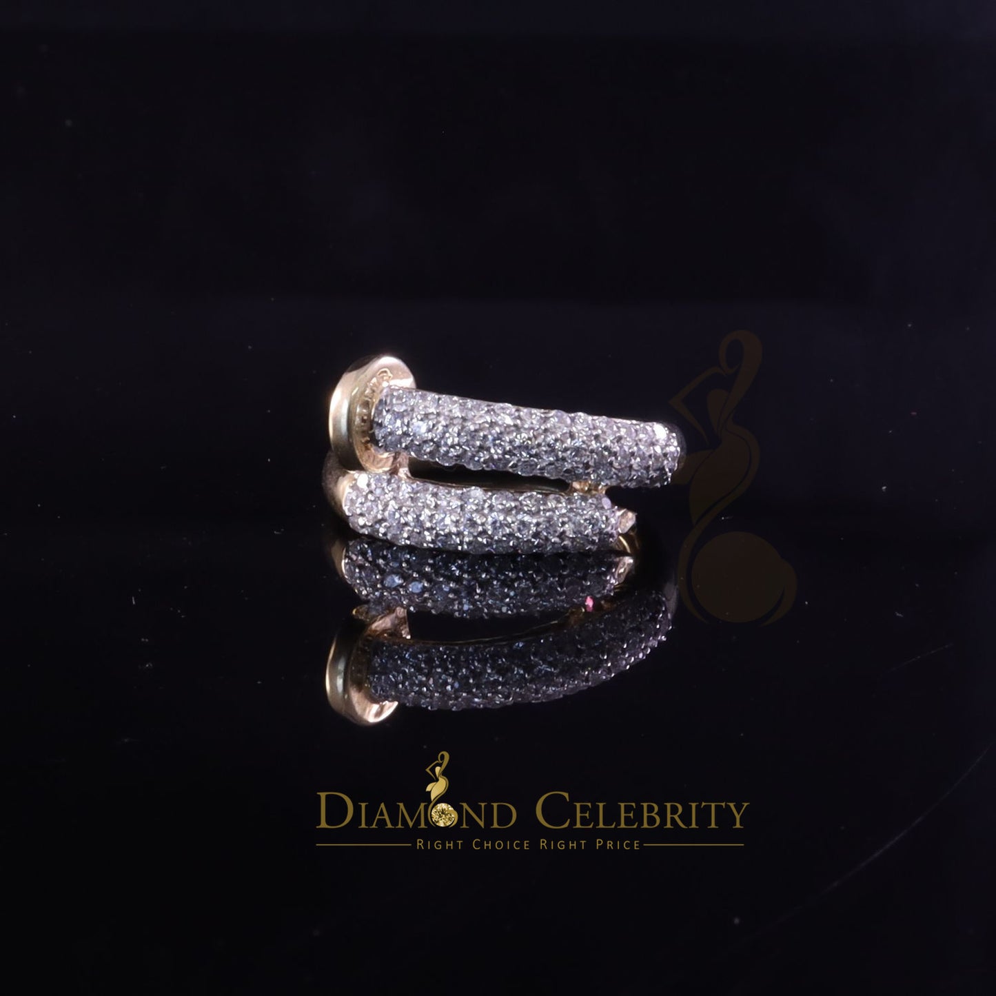 DiamondCelebritees 1.00ct Cubic Zirconia Yellow Sterling 925 Silver Women Engagement Rings Size 6