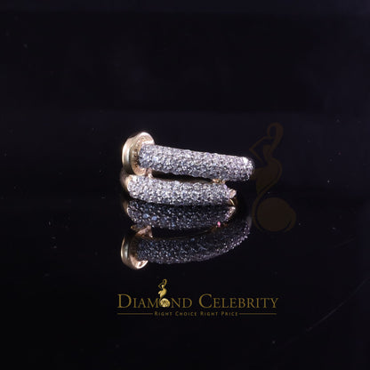 DiamondCelebritees 1.00ct Cubic Zirconia Yellow Sterling 925 Silver Women Engagement Rings Size 6