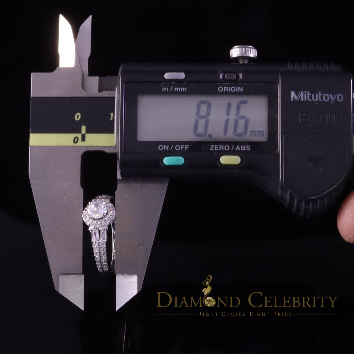 DiamondCelebritees 1.75ct Cubic Zirconia White Sterling Silver Men's/ Women Engagement Rings Size 7.5