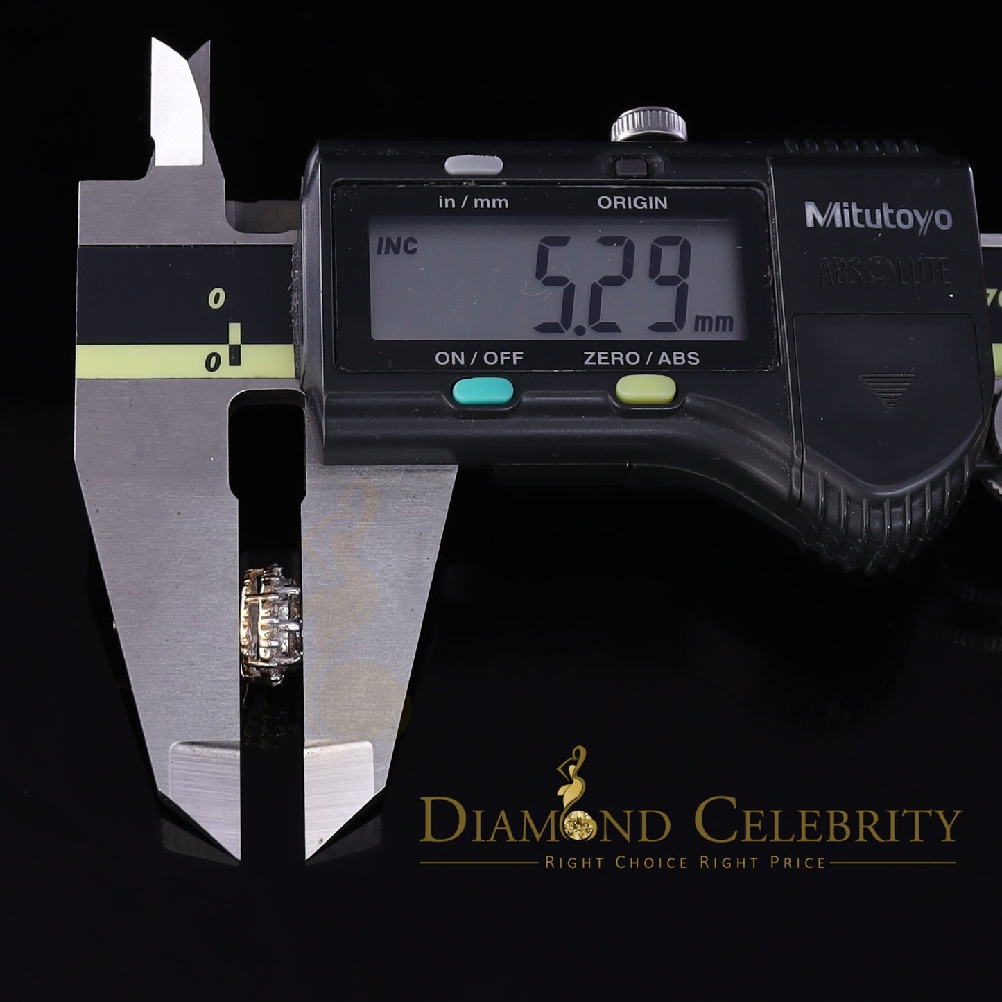 DiamondCelebritees 10K Real Yellow Gold w/Real 1.66 CT Diamond Men's/Women's Stud Earring