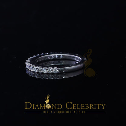 DiamondCelebritees 1.40ct Cubic Zirconia Sterling White Silver Round Engagement Women's Ring Size 7