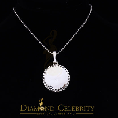 DiamondCelebritees Real 0.50ct Diamond 925 Sterling Silver 1.25" PICTURE Fashion White Pendant
