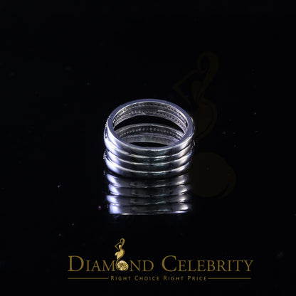 DiamondCelebritees 1.50ct Sterling Silver 925 White Cubic Zirconia Multi Round Ladie's Ring Size 9