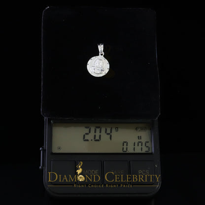 DiamondCelebritees 925 Sterling Silver Double Side Lady Guadalupe Men's/Women's Pendant Religious