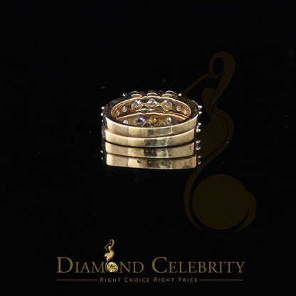 DiamondCelebritees 925 Women's 4.82ct Cubic Zirconia Yellow Silver Bridal Fashion Ring Sz 7