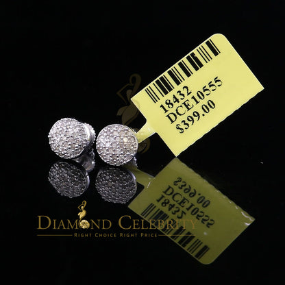 DiamondCelebritees 0.33ct Diamond Genuine 925 Sterling Silver White For Women's Round Earrings