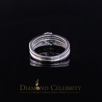 DiamondCelebritees 1.75ct Cubic Zirconia 925 White Silver Men;s/Womens Round Bridal Ring Size 7