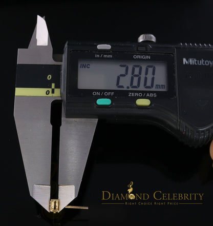 DiamondCelebritees 0.05CT Real Diamond 10K Real Yellow Gold with Men's/Women's Stud Micro Earring