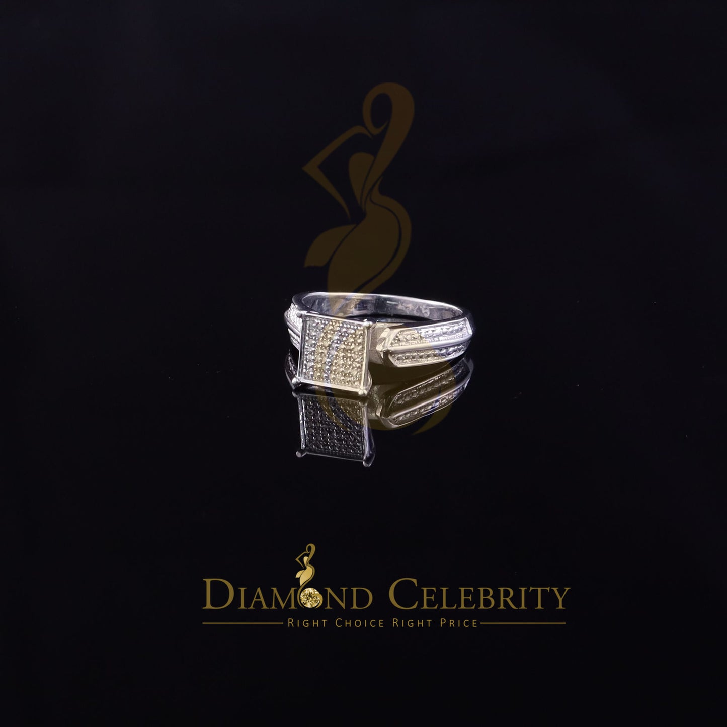 DiamondCelebritees 0.12CT Real Diamond 925 White Silver Engagement Womens promise Ring Sz 7