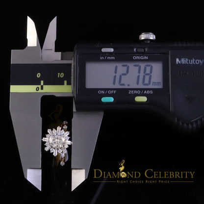 DiamondCelebritees New Solitaire Bridal Yellow Silver 1.25ct VVS D Moissanite Ring SZ 7 for Women