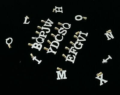 DiamondCelebritees Attractive Sterling SilverAll Alphabet Letter Yellow Pendant with Cubic Zirconia