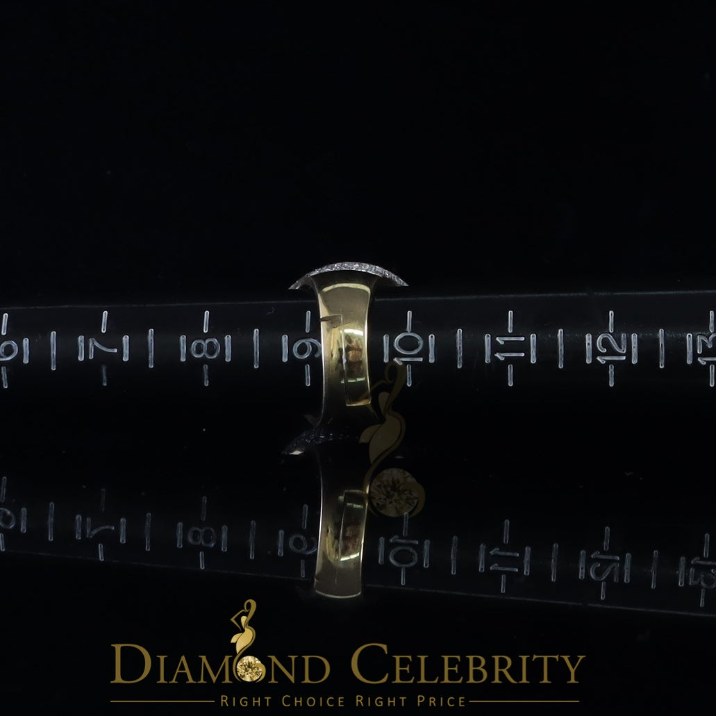 DiamondCelebritees White Sterling Silver11.50ct Cubic Zirconia Men's Adjustable Ring SZ 9.5 to11.5