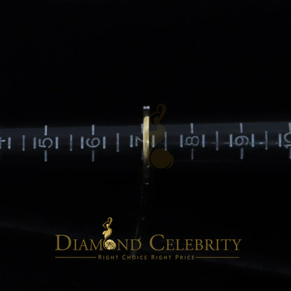 DiamondCelebritees 1.40ct 925 Sterling Yellow Silver Round Cubic Zirconia Women's/Men's Ring Size 7