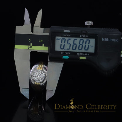 DiamondCelebritees Silver Sterling White 0.65ct Cubic Zirconia Round Wide Band Men Ring Big SZ 11