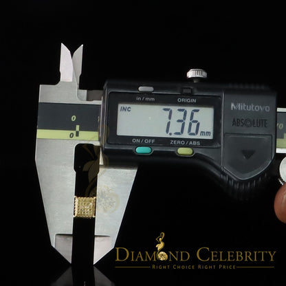 DiamondCelebritees 0.15ct Yellow Diamond 925 Sterling Silver Stud Women's/ Men's Square Earrings