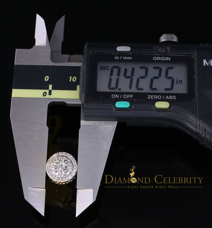 DiamondCelebritees Real Diamond 1.25CT 10K Real Yellow Gold Men's/Women's Stud Round Earring