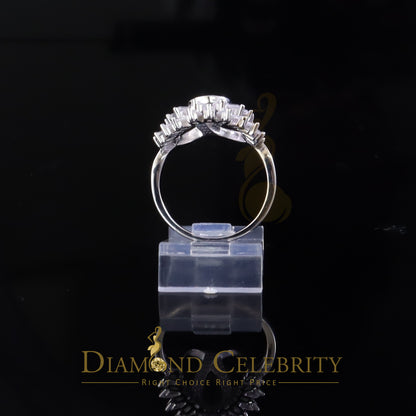 DiamondCelebritees 925 Sterling 2.00 ct Cubic Zirconia White Silver Crown Womens Ring Size 6.5