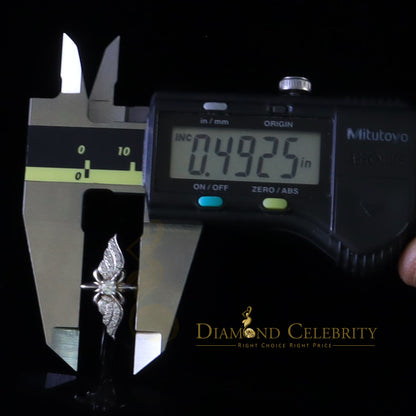 DiamondCelebritees 925 Sterling White Silver 0.75ct Cubic Zirconia Butterfly Womens Ring Size 6