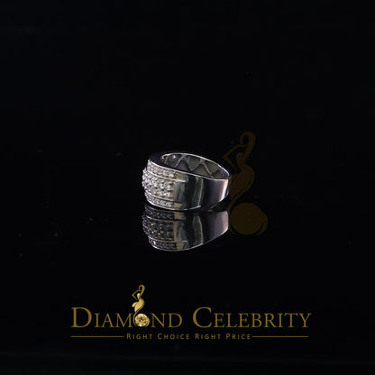 DiamondCelebritees 925 Sterling White Silver 6.0ct Cubic Zirconia Wide Round Women's Ring Size 7.5