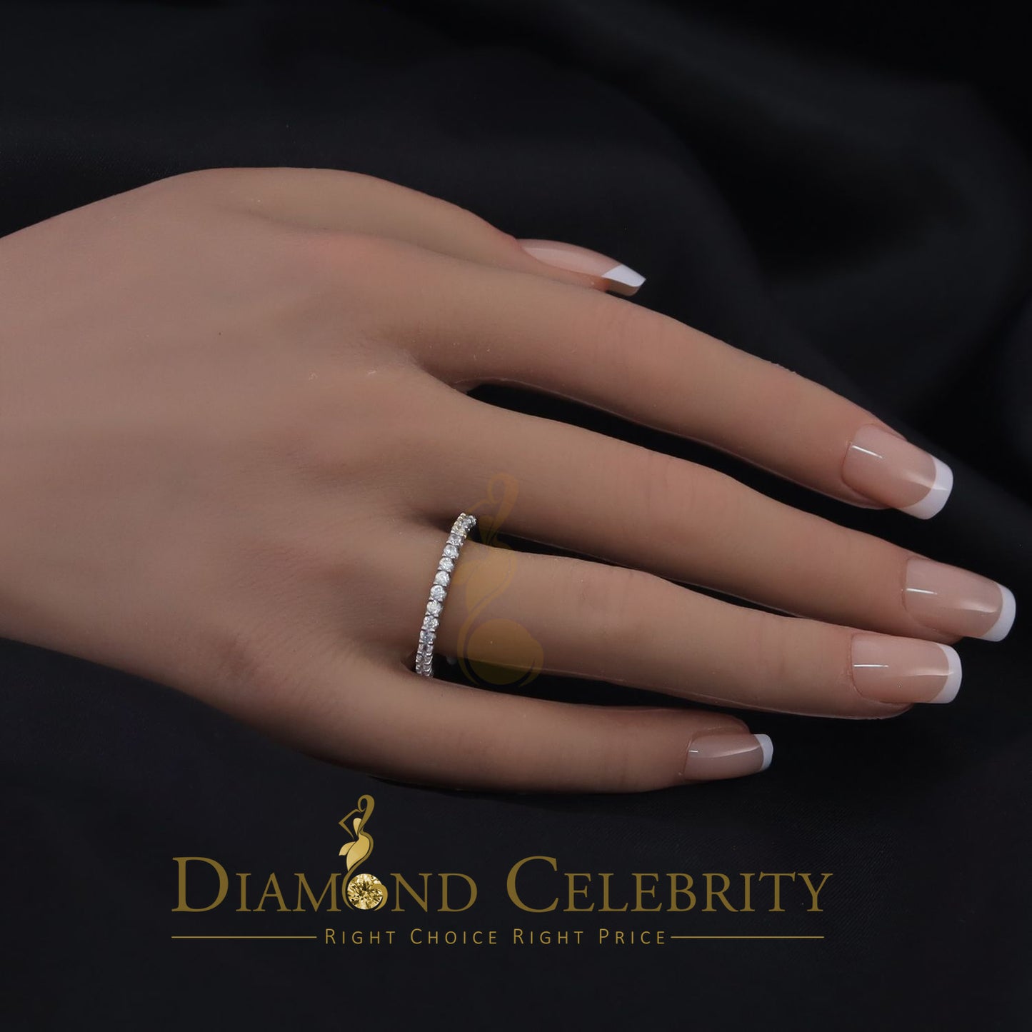 DiamondCelebritees 1.40ct 925 Sterling Yellow Silver Round Cubic Zirconia Women's/Men's Ring Size 7