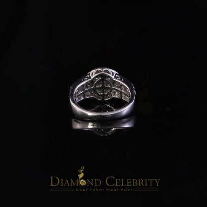 DiamondCelebritees 925 White Silver 2.10ct Cubic Zirconia Round Engagement For Women's Ring Size 07