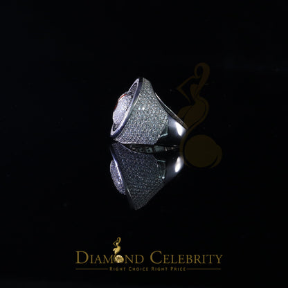 DiamondCelebritees 11.64ct Cubic Zirconia White silver Broken Heart Band Cocktail Ring Size 10.5