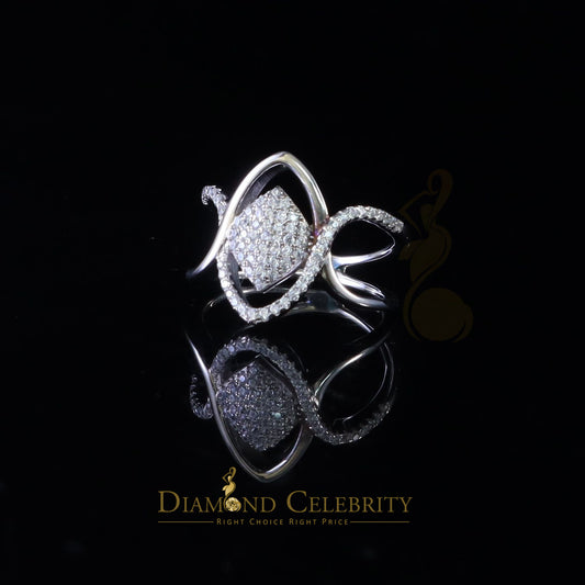 DiamondCelebritees 25 Cubic Zirconia Silver Kite Shape Natural White stones With Womens Ring Size 7