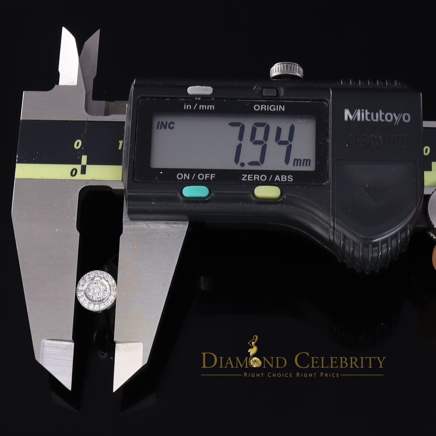 Aretes Para Hombre 925 White Silver Women's 0.5ct Moissanite Round Earrings