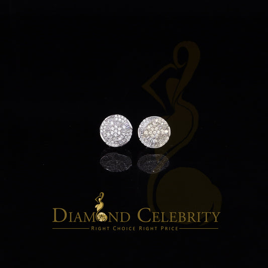 DiamondCelebritees  925 Sterling White Silver 1.68ct Cubic Zirconia Round Women's Stud Earrings