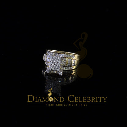 DiamondCelebritees 925 Sterling Yellow Square 2.36 ct Cubic Zirconia Silver Womens Ring Size 8