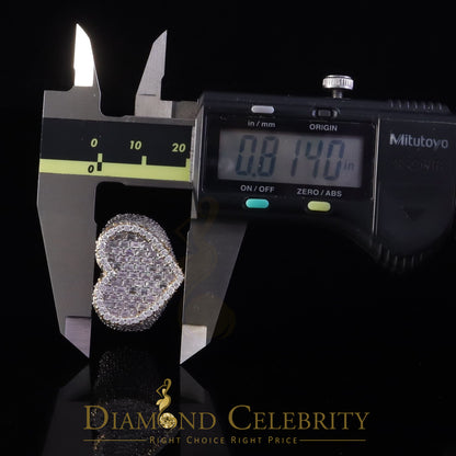 DiamondCelebritees Men's 925 Silver Yellow 7.00ct VVS 'D' Moissanite Stone Heart Rings Size 10